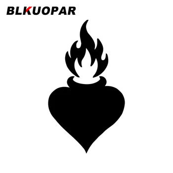 Автомобильная Наклейка BLKUOPAR Flaming Sacred Heart Персонализированная Водонепроницаемая Забавная Наклейка Креативный Оригинальный Дизайн Бампера мотоцикла