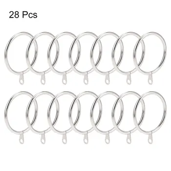 28шт 45 мм Кольца для занавески для душа Металлические кольца для занавески для драпировки Подвесные Крючки Инструмент для ванной комнаты Аксессуары для штор для карнизов