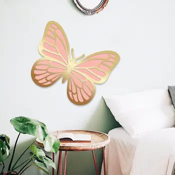 Легкие украшения в виде бабочек Элегантные золотые 3D украшения в виде бабочек Легкие наклейки Центральные элементы стены для детской комнаты