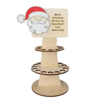 Рождественский уникальный держатель для денег, деревянная Рождественская елка ручной работы, декор в виде снеговика, украшения для рабочего стола, Идеи подарка для семьи и друзей