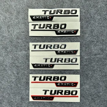 2 шт./лот 3D ABS Черный Логотип Turbo AMG Turbo 4matic Эмблема Автомобиля Значок На Боковом Крыле Для Mercedes CLA 45 X156 A45 Аксессуары Для Укладки