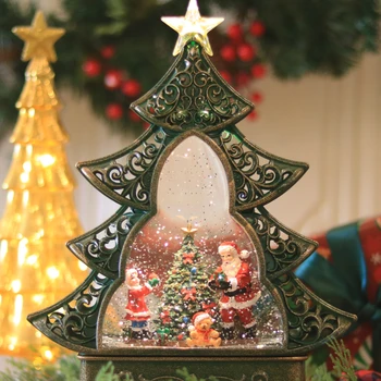 XK Snow Светоизлучающее Украшение для Рождественской елки Музыкальная Шкатулка Хрустальный Шар Креативный Подарок для девочки