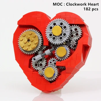 Заводное сердце, отлитые под давлением модели, коллекции кирпичей, объемные модульные игрушки GBC для технических зданий MOC Совместимые блоки