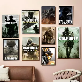 Call of Duty Классический аниме-плакат Самоклеящийся Художественный плакат Ретро наклейка из крафт-бумаги DIY Room Bar Cafe Винтажная декоративная