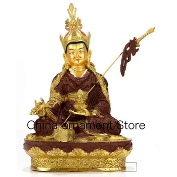 12-Дюймовая буддийская Бронзовая Позолоченная Статуя Будды Падмасамбхавы Ринпоче Оргьен Менла
