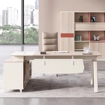 Компьютерный стол для хранения древесины, Большой Эстетичный Современный Офисный стол для чтения, Ящики для письменного стола, Офисная мебель