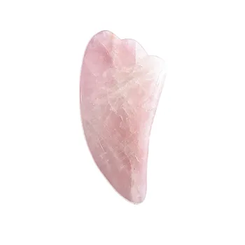 Доска из розового кварца и камня Гуаша, Скребок-массажер из натурального Гуаши, Инструменты для заживления лица, камни для подарков