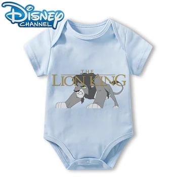 Детская одежда, боди для новорожденных, комбинезон для мальчиков и девочек, Disney The Lion King, Ползунки с короткими рукавами, комбинезоны от 0 до 12 месяцев