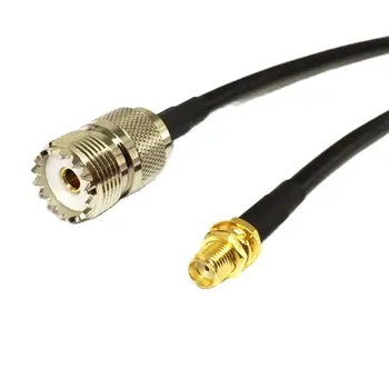 Новый модемный коаксиальный кабель SMA с гнездовой гайкой UHF Разъем SO239 RG58 Переходник с косичкой 50 см 20 