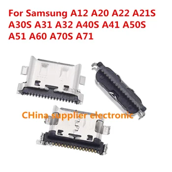10 шт.-200 шт. Зарядное Устройство USB Порт Для Зарядки Док-станция Для Samsung A12 A20 A22 A21S A30S A31 A32 A40S A41 A50S A51 A60 A70S A71