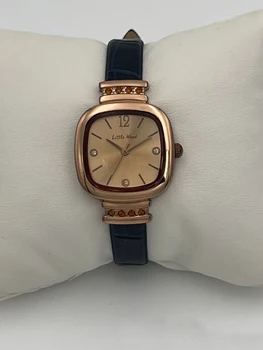 UTHAI V9 Network Красные женские легкие роскошные часы-браслет Модные кварцевые часы Водонепроницаемые кожаные женские квадратные часы в подарок