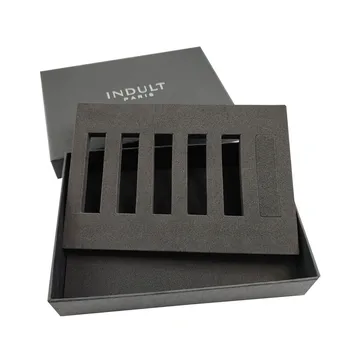 Подарочная коробка с логотипом на заказ, изысканная косметика, духи, черная подарочная коробка со вставкой EVA