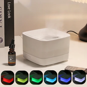 Диффузор эфирного масла, Увлажнитель воздуха с дистанционным управлением USB 800 мл, ультразвуковой аромадиффузор, 7-цветные ночники-увлажнители воздуха