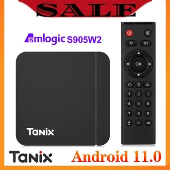 Tanix W2 Amlogic S905W2 Android 11,0 Smart TV Box Android 11 Медиаплеер H.265 AV1 Двойной Wifi HDR 10 + 4GB32GB телеприставка 2G16G