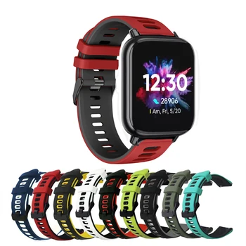 20 мм Силиконовый Ремешок Для Realme TechLife DOZI Watch 2 Sport Сменный Ремешок Для часов Realme Watch / Браслет Dizo Watch 2 Ремешок