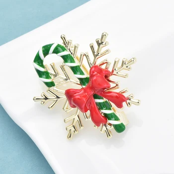 Броши-моноблоки Wuli & baby Snowflake Для женщин, высококачественные Красивые Новогодние Броши-булавки, подарки на Рождество