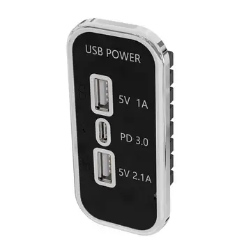 Быстрое автомобильное зарядное устройство USB для мобильного телефона USB 3-портовый преобразовательный разъем Стабильное напряжение Адаптер автоматического зарядного устройства для автобусов автомобилей RVS кораблей