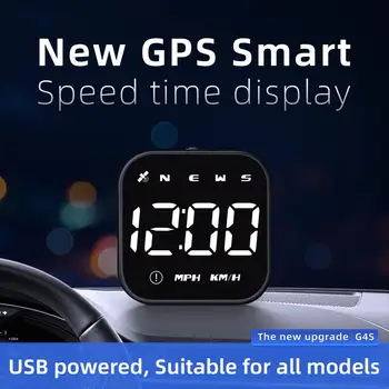 Автомобильный головной дисплей HUD, GPS-спидометр, сигнализация о превышении скорости, многофункциональный дисплей компьютера для вождения.