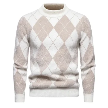 Высококачественный трендовый мужской свитер с имитацией норки, мягкий и удобный теплый вязаный свитер, пуловеры, топы