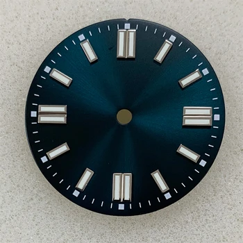 Циферблат NH35 28,5 мм Зеленая Светящаяся дата на циферблате часов 