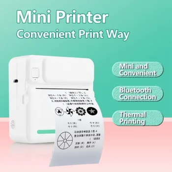 Мини-принтер этикеток Перезаряжаемый Беспроводной Карманный Карманный термопринтер для наклеек на карты