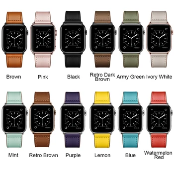 VIOTOO Красочный Ремешок для часов из натуральной кожи Iwatch 38 мм 44 мм 49 мм Модный Ремешок для Apple Watch 45 мм 42 мм 41 мм