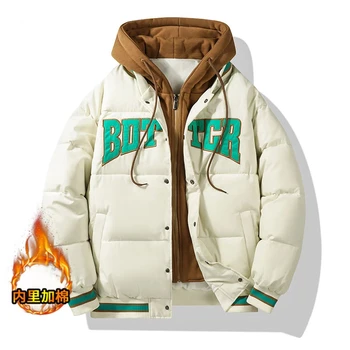 Бархатная и утолщающая мужская куртка, универсальная одежда для отдыха, трендовая хлопчатобумажная одежда, сохраняющая тепло, удобное пальто, осень и Зима