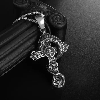 Модное ожерелье с крестом в виде дракона в стиле панк, Мужские Персонализированные Аксессуары для велоспорта на каждый день, Подарок
