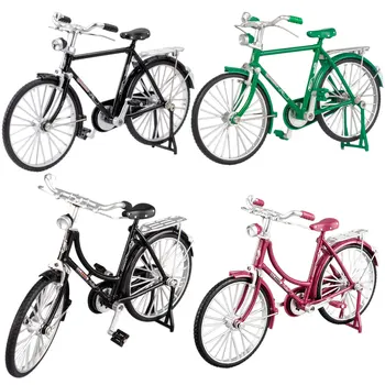 Металлические велосипедные украшения в масштабе 1:10, моделирующие дизайн ретро-велосипеда для детей, научные познавательные игрушки