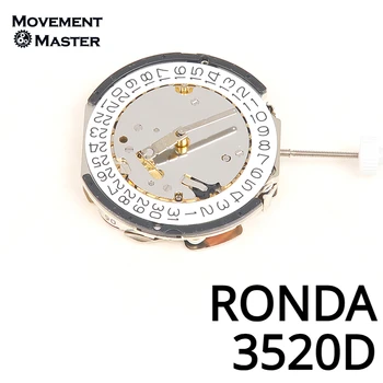Новый швейцарский оригинальный кварцевый механизм RONDA 3520D 6/12 часов 3520. Запасные части для механизма D Watch Mouvement
