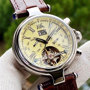 Старинные Шанхайские Автоматические часы Мужские Механические наручные часы Роскошные Антикварные китайские часы Ретро-часы 1963 Relojes Para Hombre