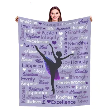 Подарки танцовщицам: одеяло для девочки, вдохновляющий подарок на день рождения для сестры, учителя балетных танцев, любителя гимнастики, целебное одеяло