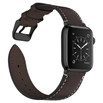 Кожаный ремешок для Apple Watch Ultra 2 Band 49 мм Ремешок для Apple Watch 44 мм 45 мм Кожаный ремешок с верхним зерном для серии 9 8 7 6 5 4 3 SE 2