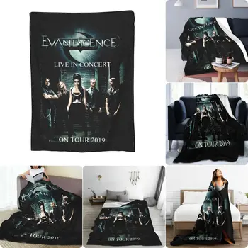 Ограниченный тур В 2019 году Evanescence Live In Concert, Ультрамягкое одеяло из микрофлиса, Толстое Модное одеяло для домашнего декора, Покрывало для дивана