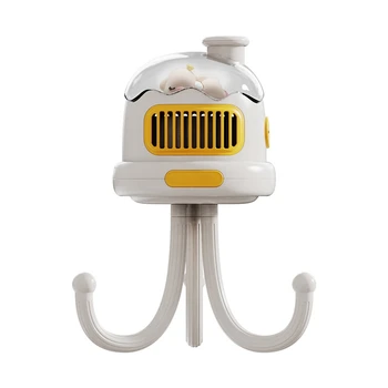 Портативный вентилятор для коляски, USB Перезаряжаемый Бесшумный детский ручной вентилятор без лопастей на открытом воздухе