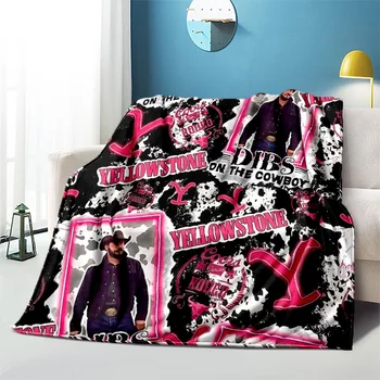 Йеллоустонское одеяло с принтом на заказ, одеяло для кондиционирования воздуха, Мягкие плюшевые простыни для дивана-кровати, подарок, ранчо Йеллоустон Даттон