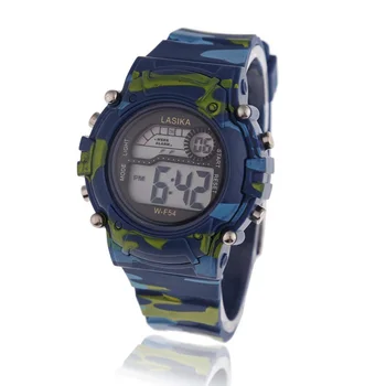 детские спортивные часы Водонепроницаемый камуфляж для походов на открытом воздухе Электронные ручные часы для мальчиков Многофункциональные цифровые наручные часы