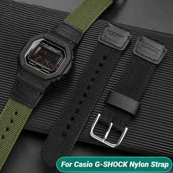 16-18 мм мужской браслет для Casio G-SHOCK DW5600 GW-5000 5035 GW-M5610 ремешок для часов AE1200 SGW300/400 MRW200 холщовый нейлоновый ремешок для часов