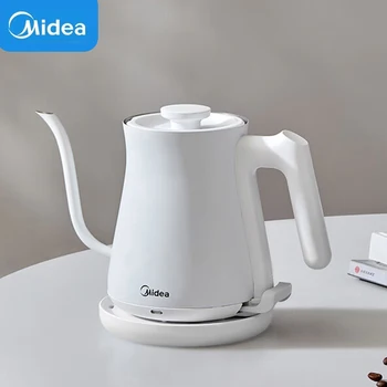 Электрический чайник Midea емкостью 0,7 л, чайник с лебединой шеей, бытовая техника STRIX из нержавеющей стали для офиса, чайник ручной работы