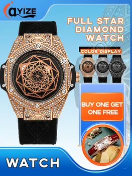 мужские автоматические механические часы iayize, инкрустированные бриллиантами, светящиеся водонепроницаемые креативные часы роскошного крупного бренда Reloj Muje