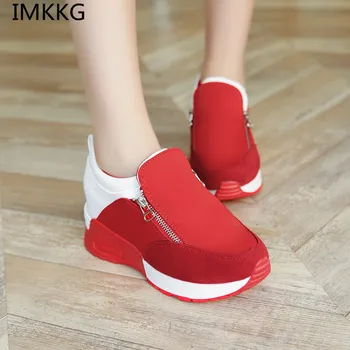 IMKKG Модная женская повседневная обувь весеннего бренда 2018 года, дышащие женские кроссовки на плоской подошве для ходьбы, a680