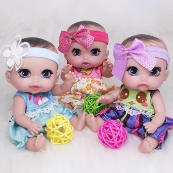 Новые куклы-Реборны, Готовая мини-кукла 16 см, обучающая игрушка с имитацией ребенка-Реборна, набор для малышей для девочек, подарок на День рождения