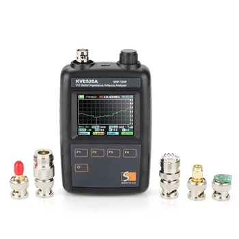 Анализатор Векторного Импеданса Антенны KVE520A VHF/UHF VU с 5 Адаптерами для Любительских Радиолюбителей KVE 520A Vector Radio Walkie Talkie