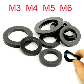 Черное резиновое изоляционное уплотнительное кольцо Резиновая плоская прокладка омывателя M3 M4 M5 M6 M8 M10 M15 M20 Обустройство дома