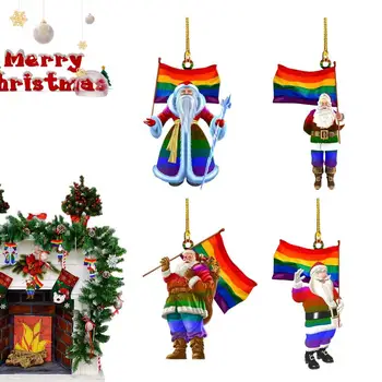 Рождественская фигурка Санта-Клауса, 4 шт. Рождественские украшения, сувениры для вечеринок Санта-Клауса и рождественские принадлежности, декор для рождественской елки для