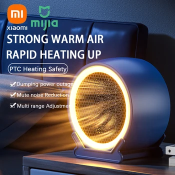 Настольный обогреватель теплого воздуха Xiaomi 1200 Вт PTC Вентилятор теплого воздуха быстрого нагрева Бытовой радиатор Портативный электрический обогреватель Обогреватель помещения