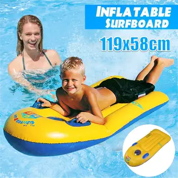 Надувная доска для серфинга, детские водные игрушки 119x58 см, детская доска для серфинга, бассейн, пляж, Водные виды спорта, Серфинг, плавание, плавающий коврик для кровати