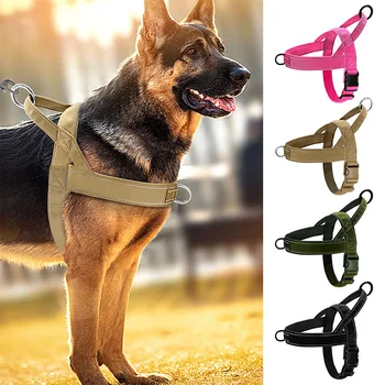 Персонализированная военно-тактическая шлейка для собак, Светоотражающий жилет для собак, Индивидуальный тренировочный жилет для домашних животных для собак среднего размера S ~ XL