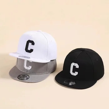 Нейтральная хип-хоп шляпа с вышитыми буквами для детей средней школы, бейсбольная кепка с козырьком