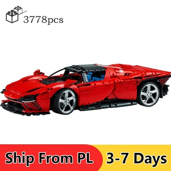 3778 шт. /компл. Техническая модель супермобиля Daytona SP3, совместимые строительные блоки, 42143 кирпичика, игрушки для взрослых, подарки на День рождения